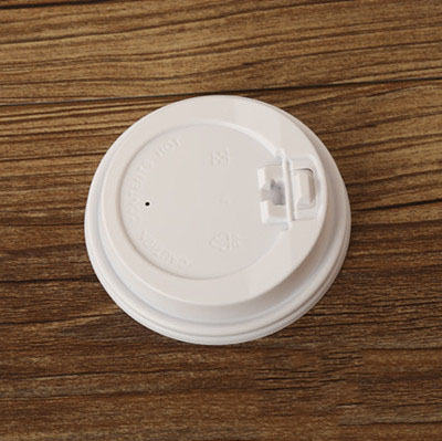 包邮一次性塑料杯盖奶茶咖啡纸杯子热饮杯盖黑白开关90口径PP杯盖