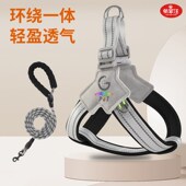 狗狗牵引绳防挣脱胸背带中小型犬柴犬柯基法斗遛狗绳外出专用围脖