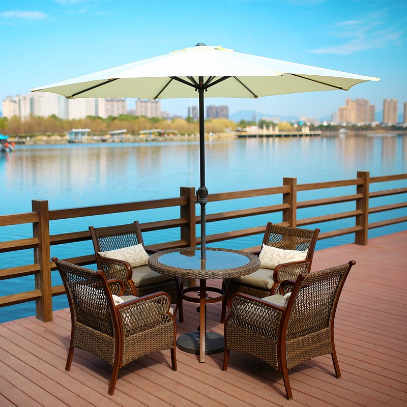 户外休闲太阳伞花园阳台室外奶茶店咖啡厅露天外摆遮阳伞防水防晒