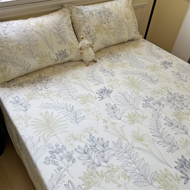 淡雅 纯棉田园床单被罩单件碎花四件套1.5m1.8被套枕套床笠床被单