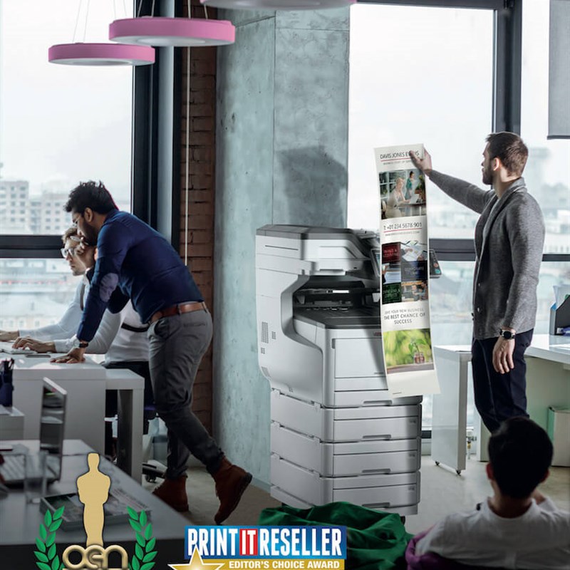 oki 863 60至300克厚度1.3米长纸彩色无线打印复印扫描一体复印机