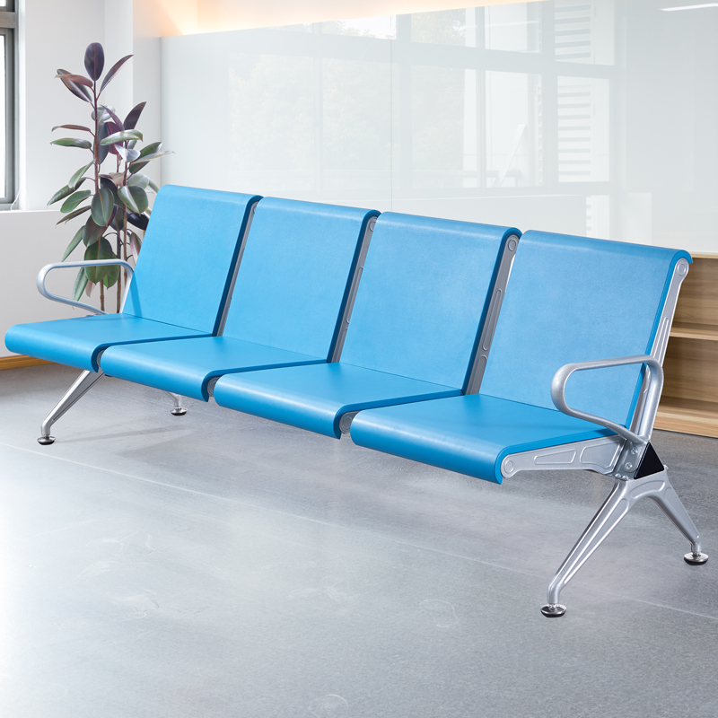 PU候诊椅聚氨酯排椅自结皮等候椅机场椅3人多人排椅等待椅连联椅