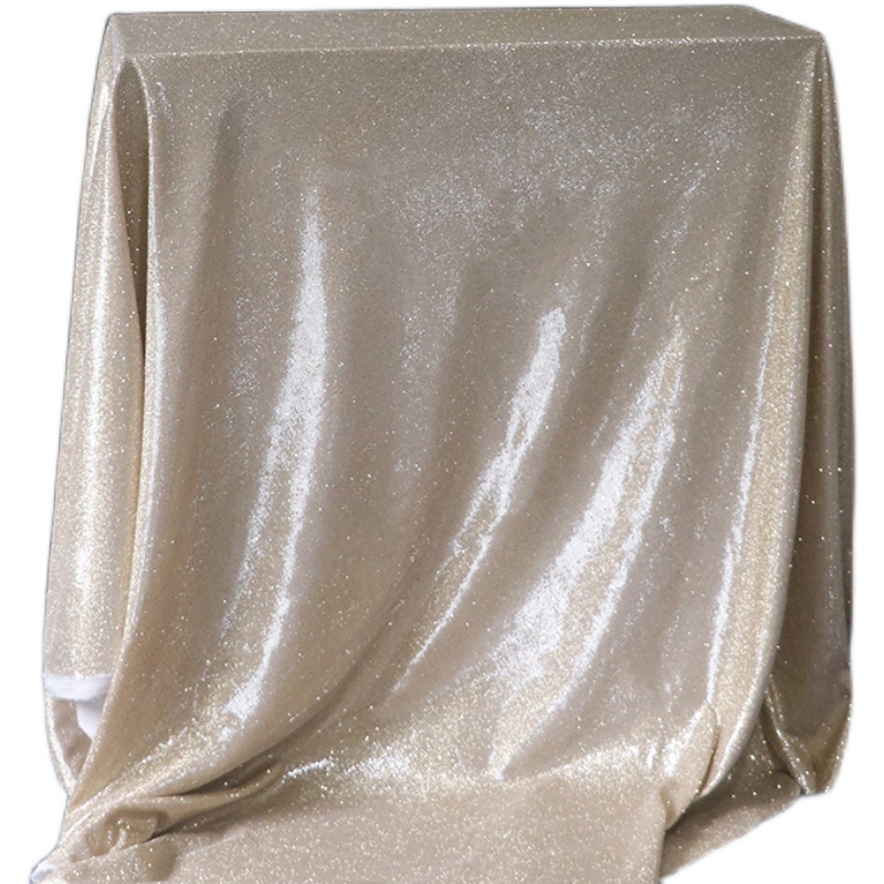 北欧香槟甜品台桌布 婚礼桌子布置装饰布 轻奢珠光银色餐桌布台布