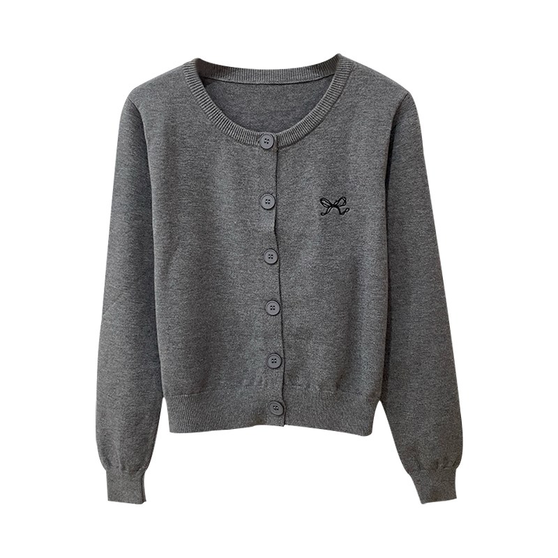 汤圆不圆紫色针织毛衣开衫外套女春季穿搭超好看独特2025新款上衣