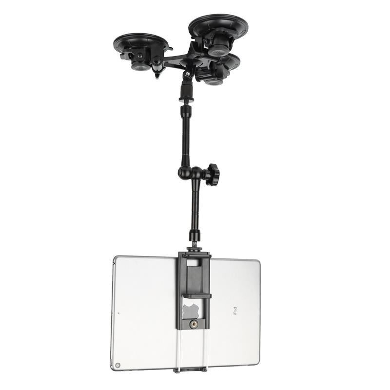 车载平板支架后排天窗挡风玻璃平板夹万向固定车内吸盘式专用防抖