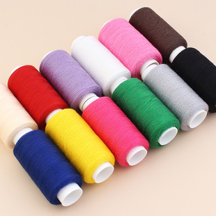 缝纫线家用402手工缝补衣服缝衣线白色黑色绿色彩色涤纶手缝针线