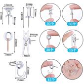 创意透明可爱图钉夹子软木板地图钉大头钉工字钉固定 组合 5种款 式
