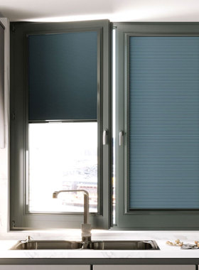曼莎诺内开百叶窗帘厨房浴室嵌入式遮光隔热帘内倒窗内嵌式蜂巢帘
