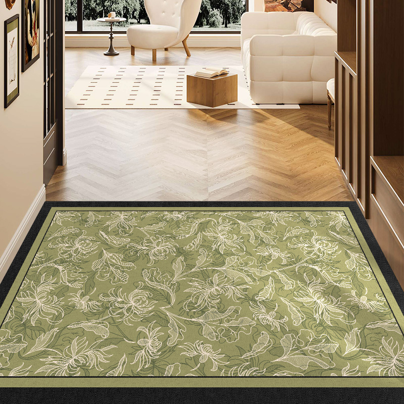 丝圈地垫入户门垫法式中古室外门口进门脚垫可裁剪玄关地毯防滑垫