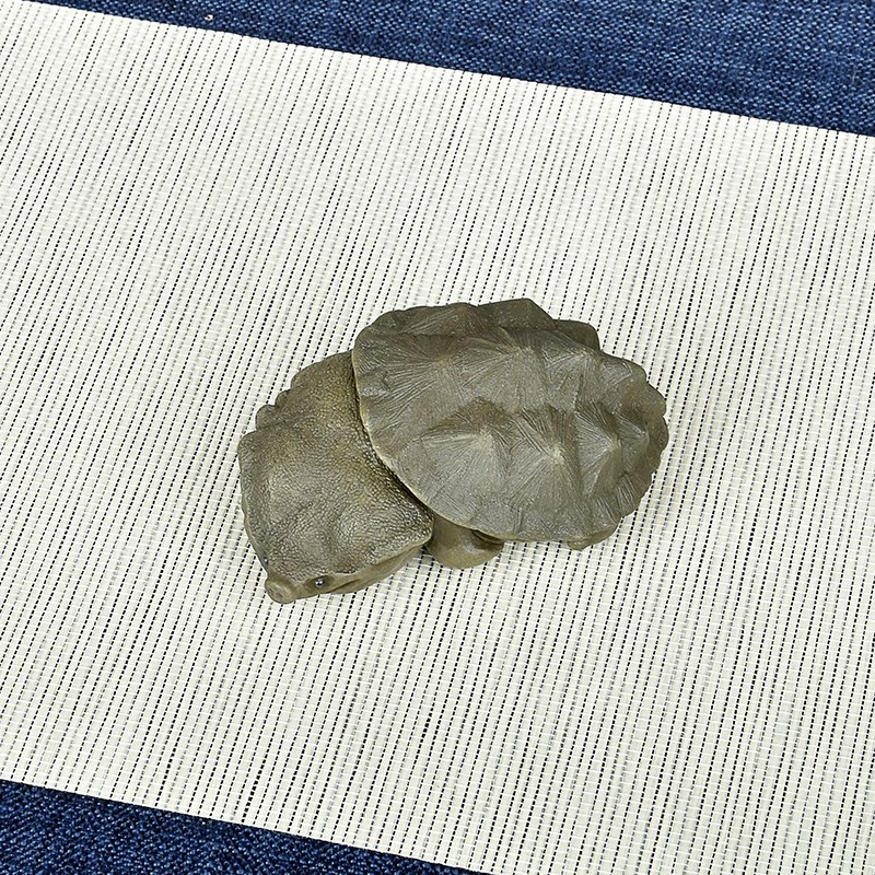 宜兴紫砂茶宠乌龟精品可养名家李长涛手工鱼缸造景茶盘小摆件鳄龟