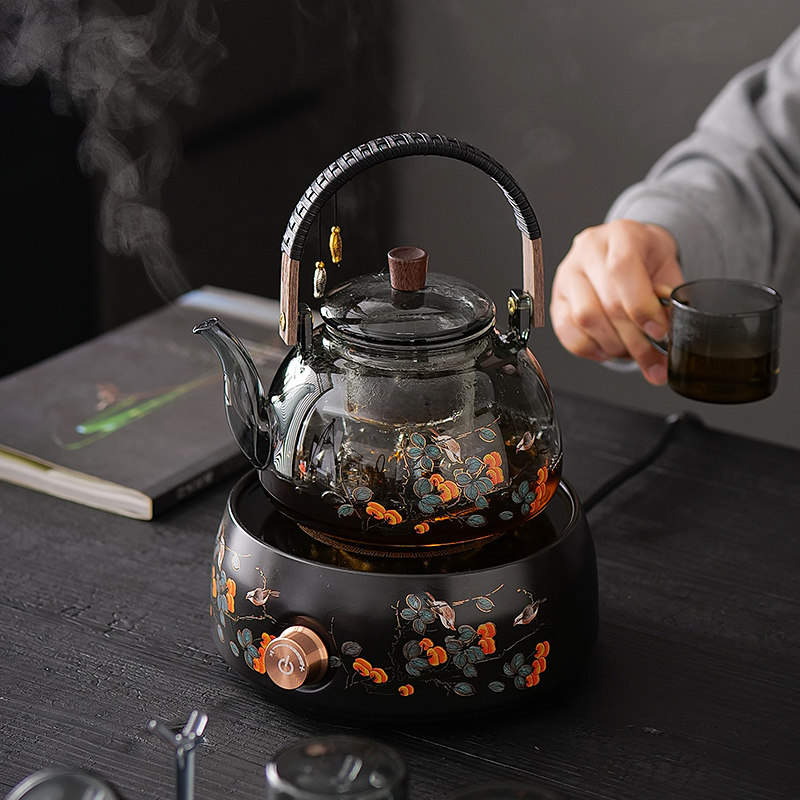 电陶炉玻璃壶煮茶壶烧茶煮茶器小型迷你家用茶炉光波炉电茶炉