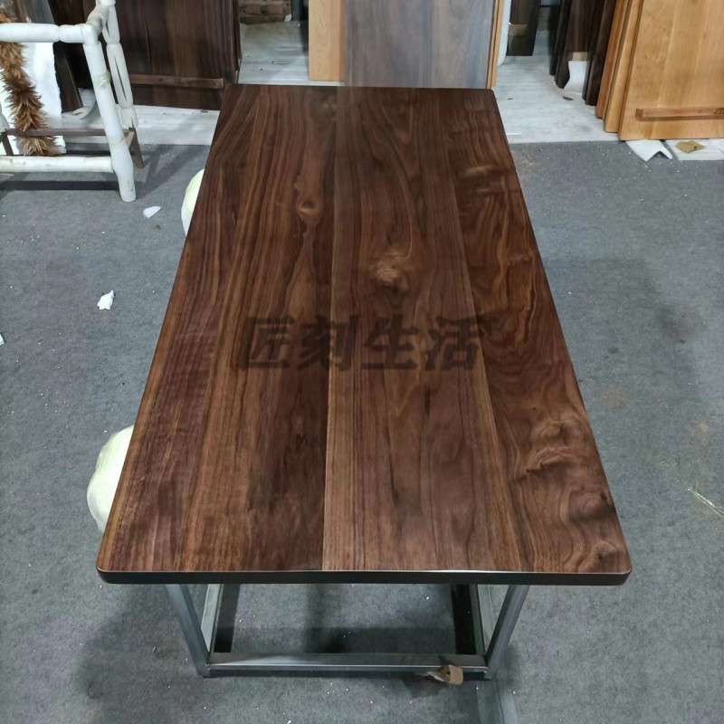 dpp北美黑胡桃木板原木板升降桌面板吧台板餐桌面台面实木板桌板