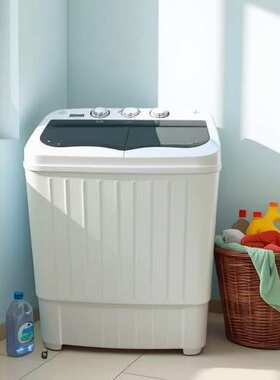 Semi-automatic washing machine double drum washing machine