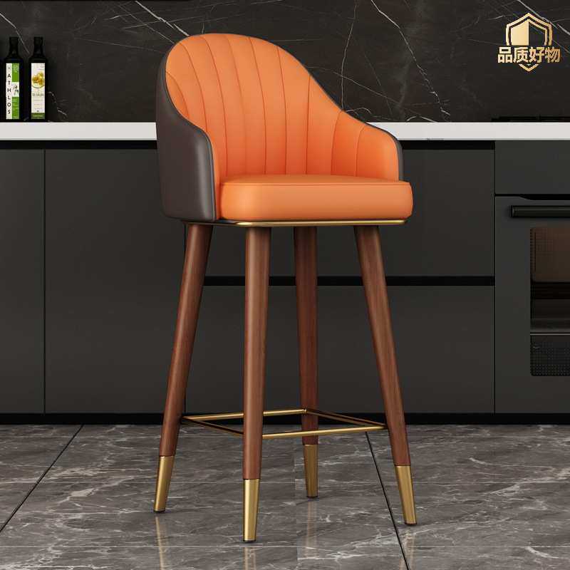 新中式吧台椅家用高脚凳子前台收银靠背椅酒吧椅子65/75cm铁艺椅,3C数码配件,摄像机配件,淘宝优惠券,粉丝福利购,淘宝优惠卷