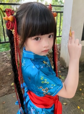 葫芦福禄红绳流苏铃铛发夹COS