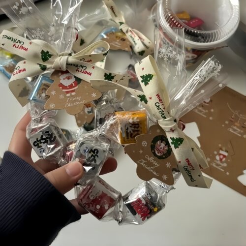 圣诞巧克力花环手工材料包