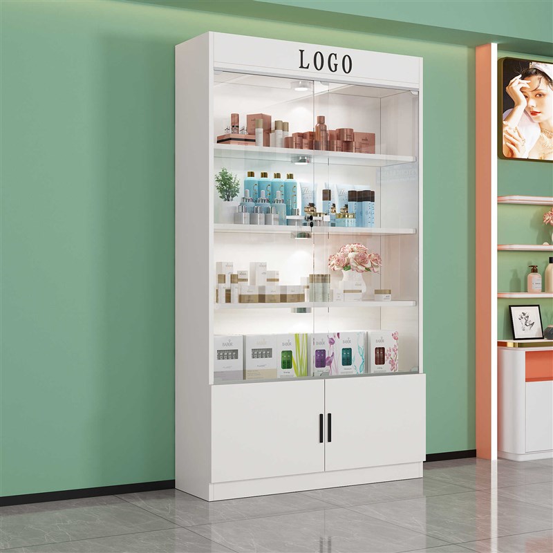 化妆品展示e柜美容院产品柜办公样品置物架礼品陈列柜子玻璃门带