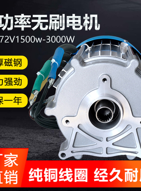 三轮车电机60V72kV1500W2200瓦电动车大功率直流无刷差速电机3000