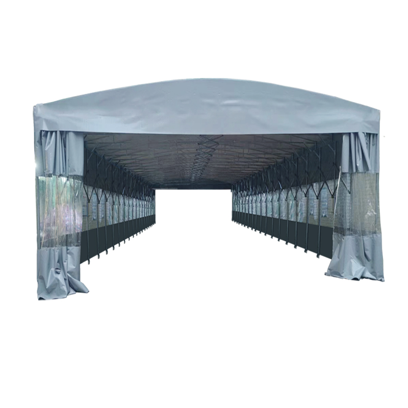 推拉雨棚伸缩移动帐篷大型户外活动防雨伸缩遮阳棚大Y排档停车雨