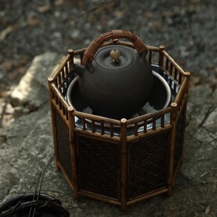 奇竹斋 梅鹿g竹炭炉火钵家用泡茶煮茶烧水器泡茶煮茶酒精炉