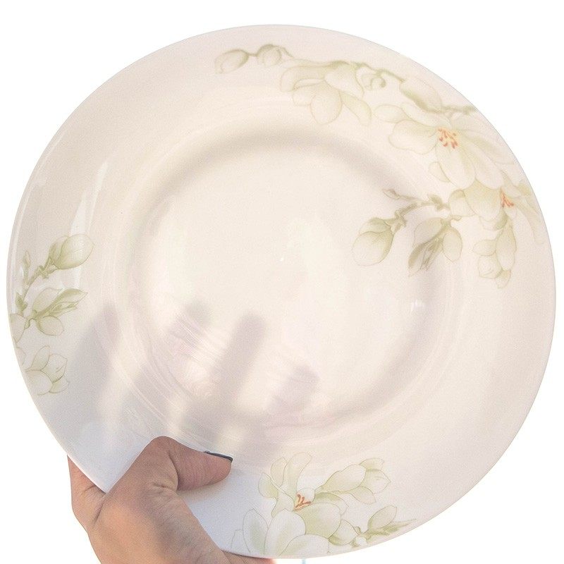 4只装 8英寸家用骨瓷菜盘子圆形C盘饭盘深盘沙拉碟子热菜盘可微波,餐饮具,盘,淘宝优惠券,粉丝福利购,淘宝优惠卷