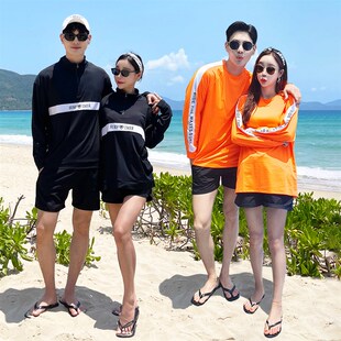 分体水母衣情侣长袖m长裤潜水服防女晒速干泳衣冲浪泳装男浮潜套