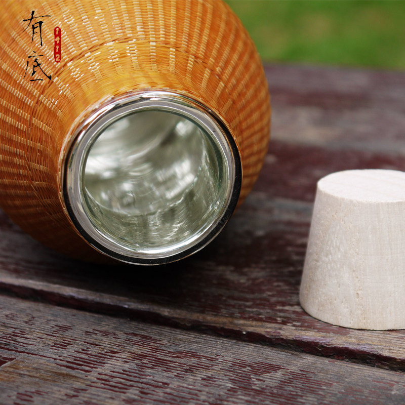 瓷胎竹编保温壶j大容量不锈钢玻璃内胆便携保温杯竹丝扣瓷闷茶杯,特色手工艺,竹编/竹雕,淘宝优惠券,粉丝福利购,淘宝优惠卷