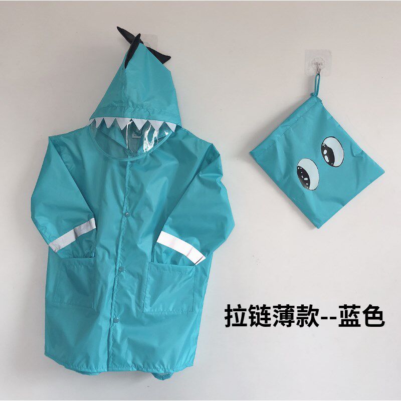 儿童雨衣女童男童幼儿园o宝宝小孩雨披拉链卡通透气1-2-3-6岁恐龙