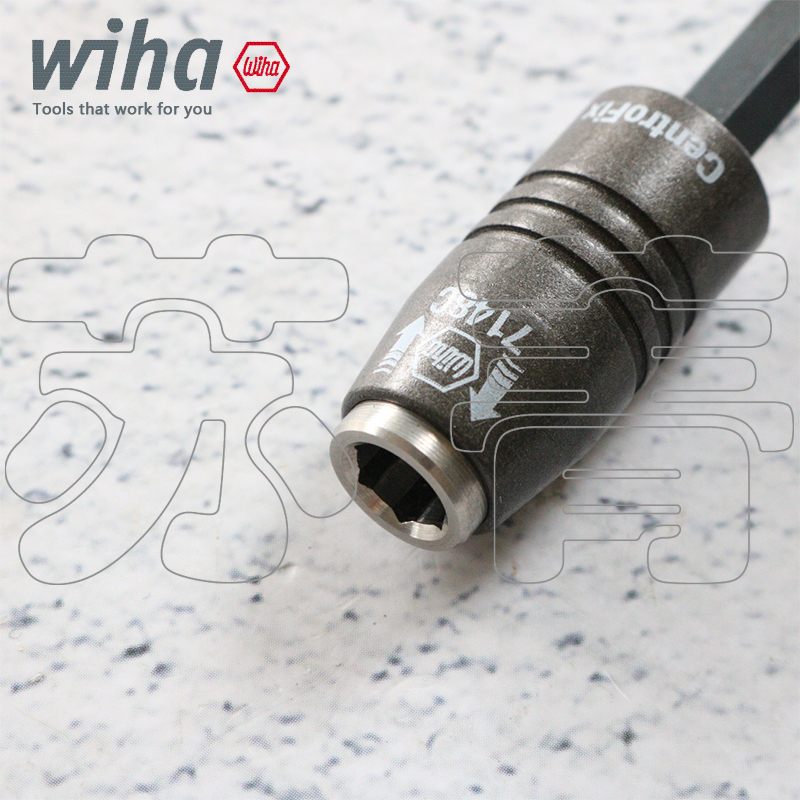 德国Wiha威汉1/4批头 钻头批头连A接杆32477 机械快松式锁紧7148C