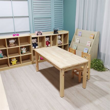 幼儿园手工书g桌专用桌子实木儿童课桌椅家用学习小饭桌早教长方