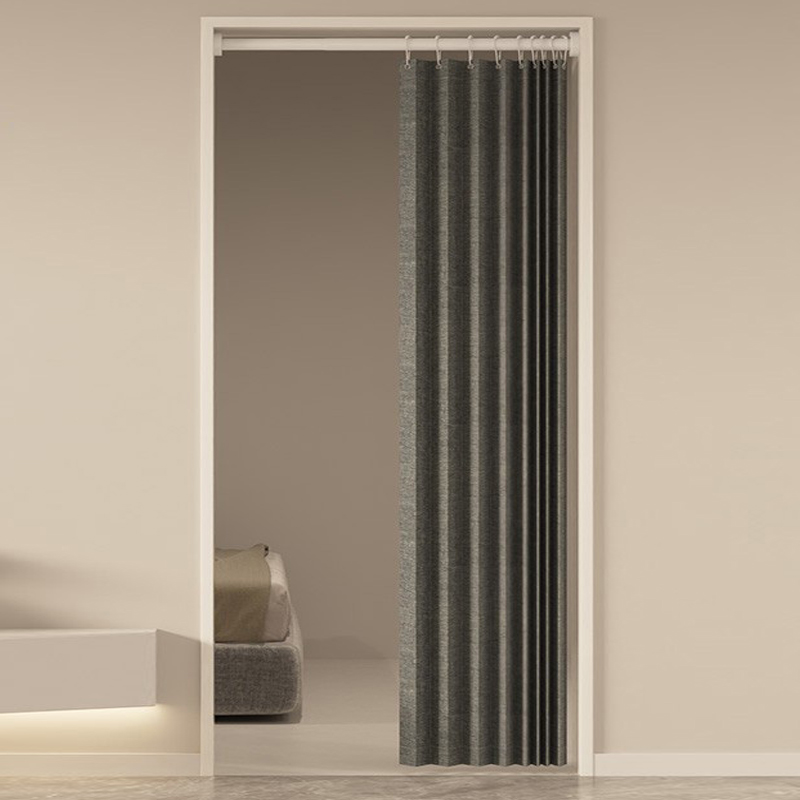 防水浴帘隐形折叠门帘化妆室隔板A帘免打孔家用可以移动浴室挡水