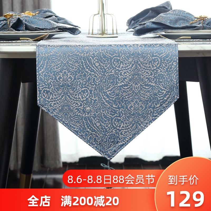 速发桌旗桌约奢华茶几西餐桌简旗布艺酒店床旗床尾巾