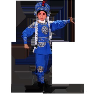 快速发货正龙戏装儿童男兵衣/京剧戏曲武生戏服S戏剧舞蹈演出小兵