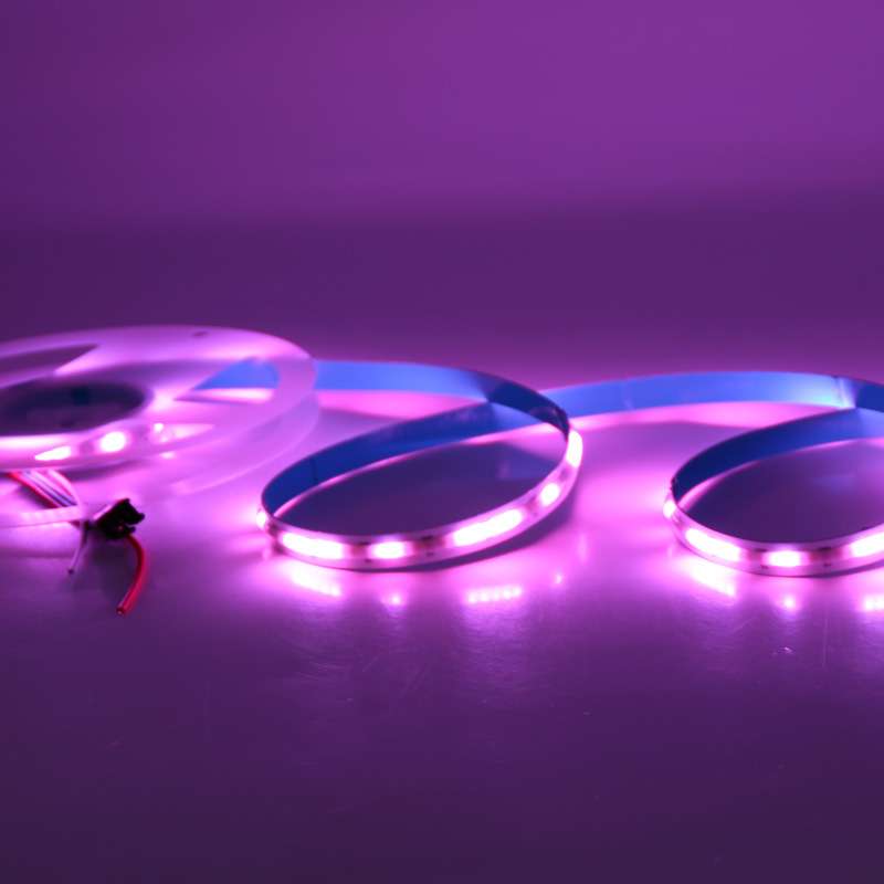 跨境新款幻彩跑马COB软灯条5V柜台灯珠宝酒柜332灯低压彩色灯带