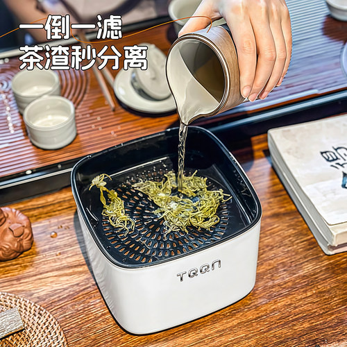 茶水桶桌面茶渣缸废水桶茶具配件