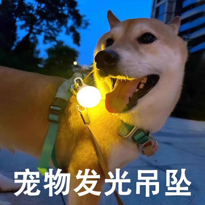 狗狗發光掛墜夜光燈防走失吊墜