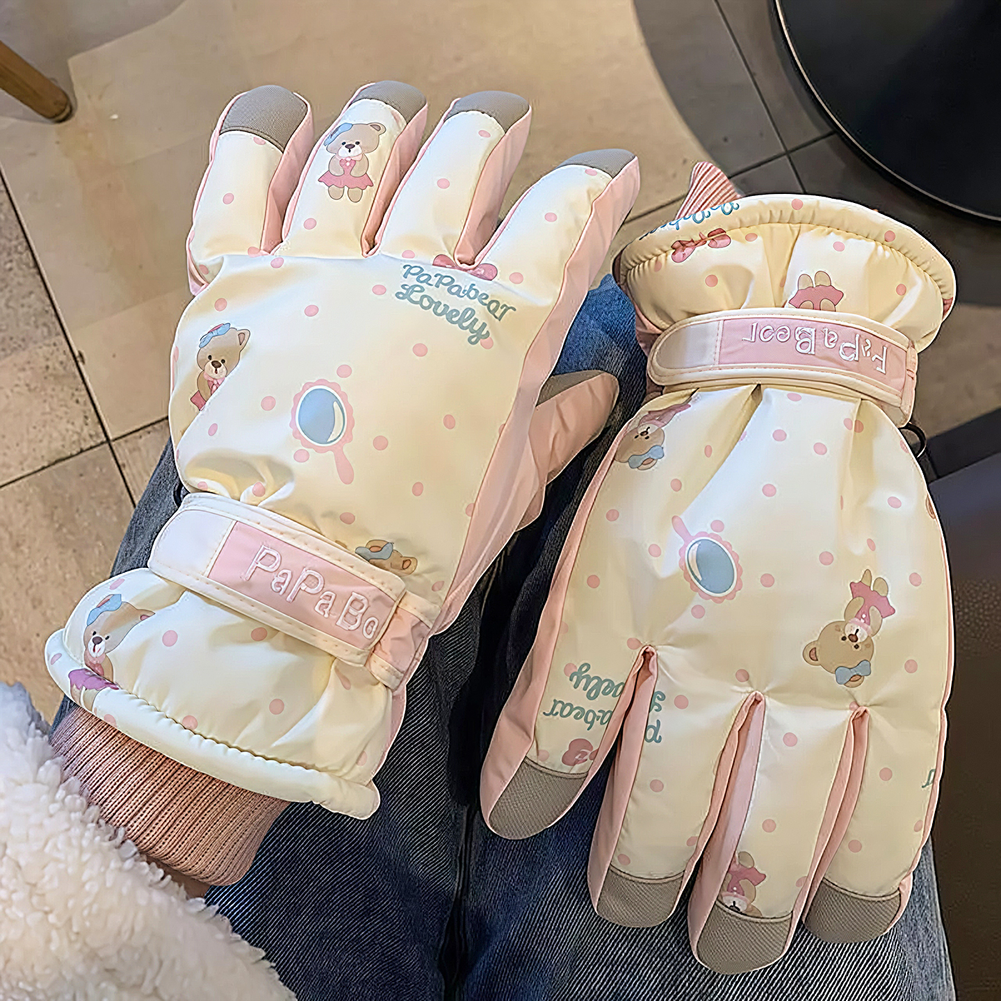 滑雪骑行手套冬季可触屏加绒加厚户外保暖防寒防风防水摩托车手套