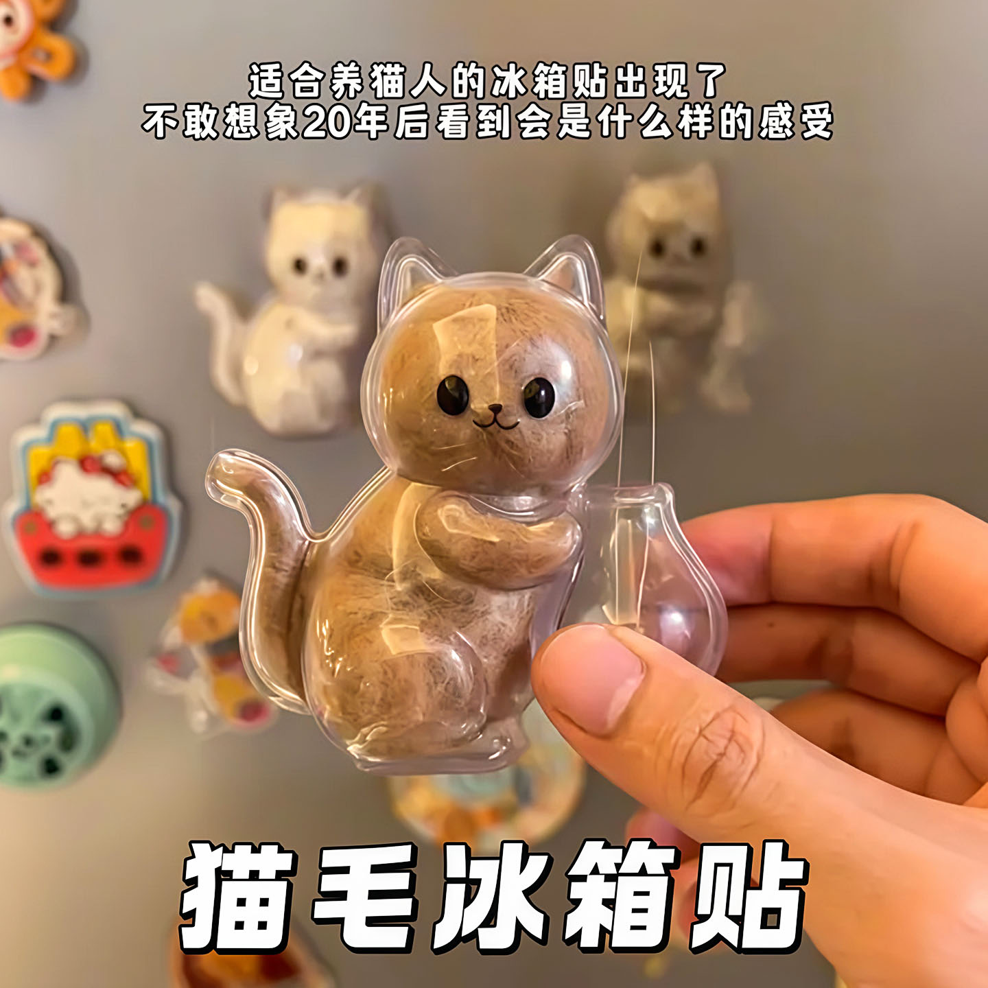 猫毛胡须收集猫冰箱贴