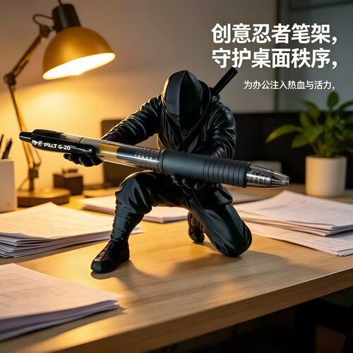 3D打印黑武士忍者笔架摆件