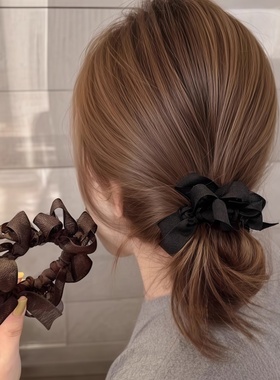 东大门同款韩式蝴蝶结丸子头发圈女发绳扎头皮筋百搭头花头绳发饰