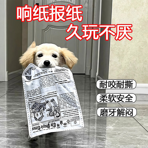 狗狗玩具耐咬磨牙解闷发声报纸