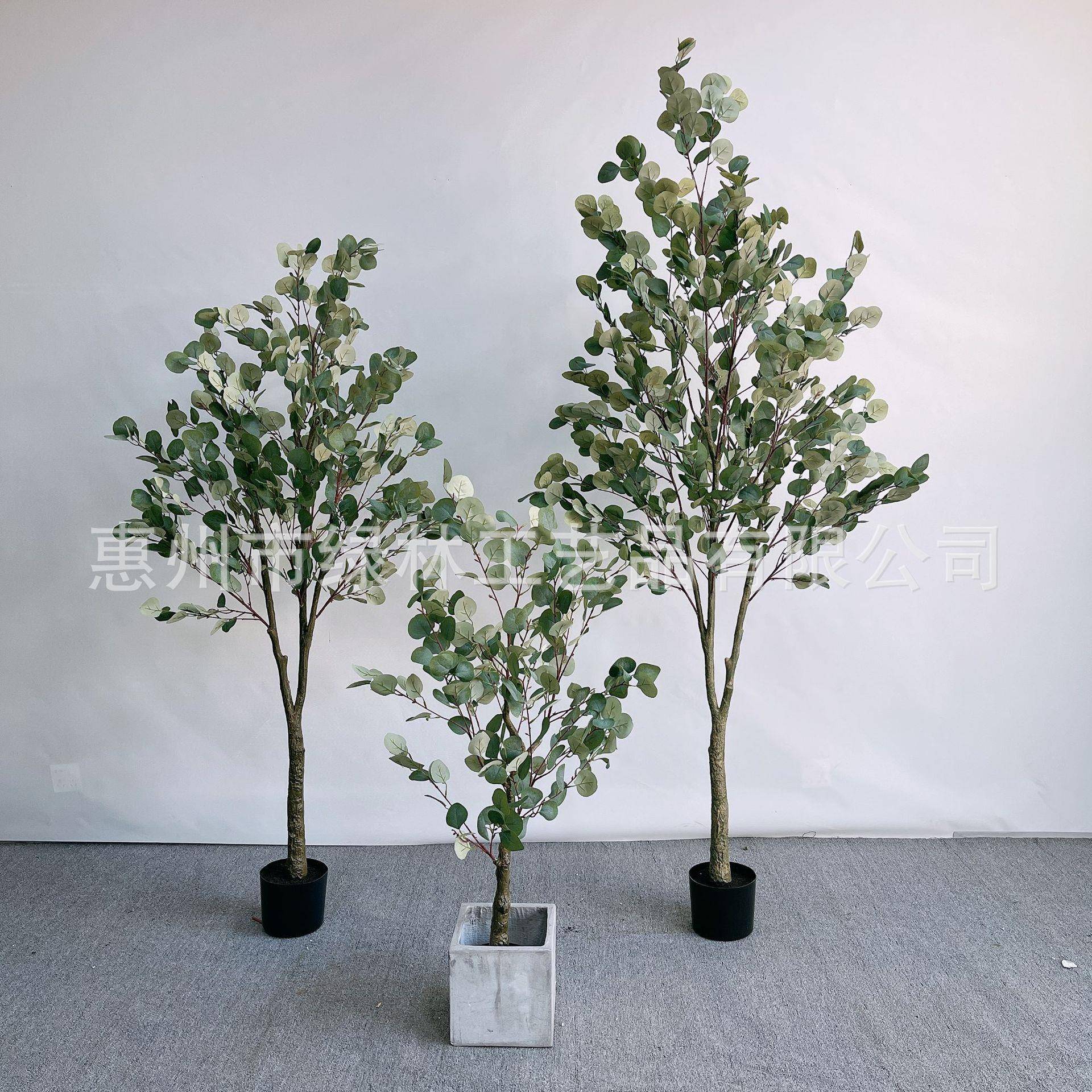 尤利加盆栽LL-53仿真橄榄树室外客厅电视柜旁仿植真绿金内钱树拍