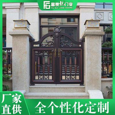 铝艺院大门门 别墅庭院自动平FGL-8000开大门 小区子电动平双中开