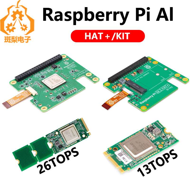 5AI Kit PCIE M.2 HAT+ Hailo8l 13/26Tops
