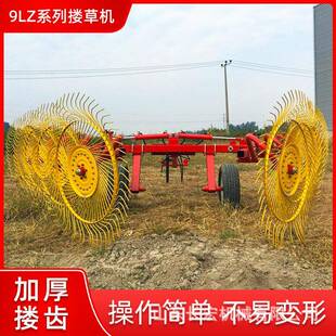 9LZ系列四轮拖拉机带指盘搂草机牧草苜蓿稻草玉米秸秆搂堆机