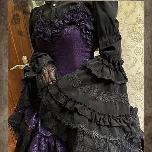 扶莺子 莉莉子 Lolita华丽蕾丝花边内搭衣服姬袖衬衫长袖洛丽塔