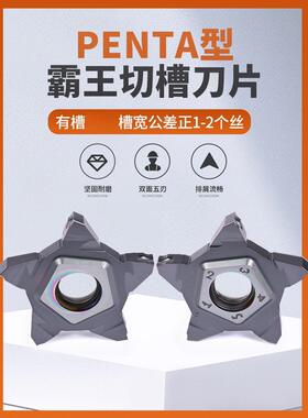 数控Penta24N平口系列五角星上主刀片开槽及切削Pchr/L上主开槽刀