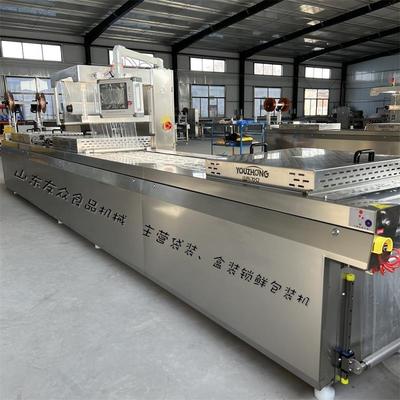 怀安豆腐皮酱鸭全自动拉伸膜包装机定胜糕芡实糕真空连续封口机