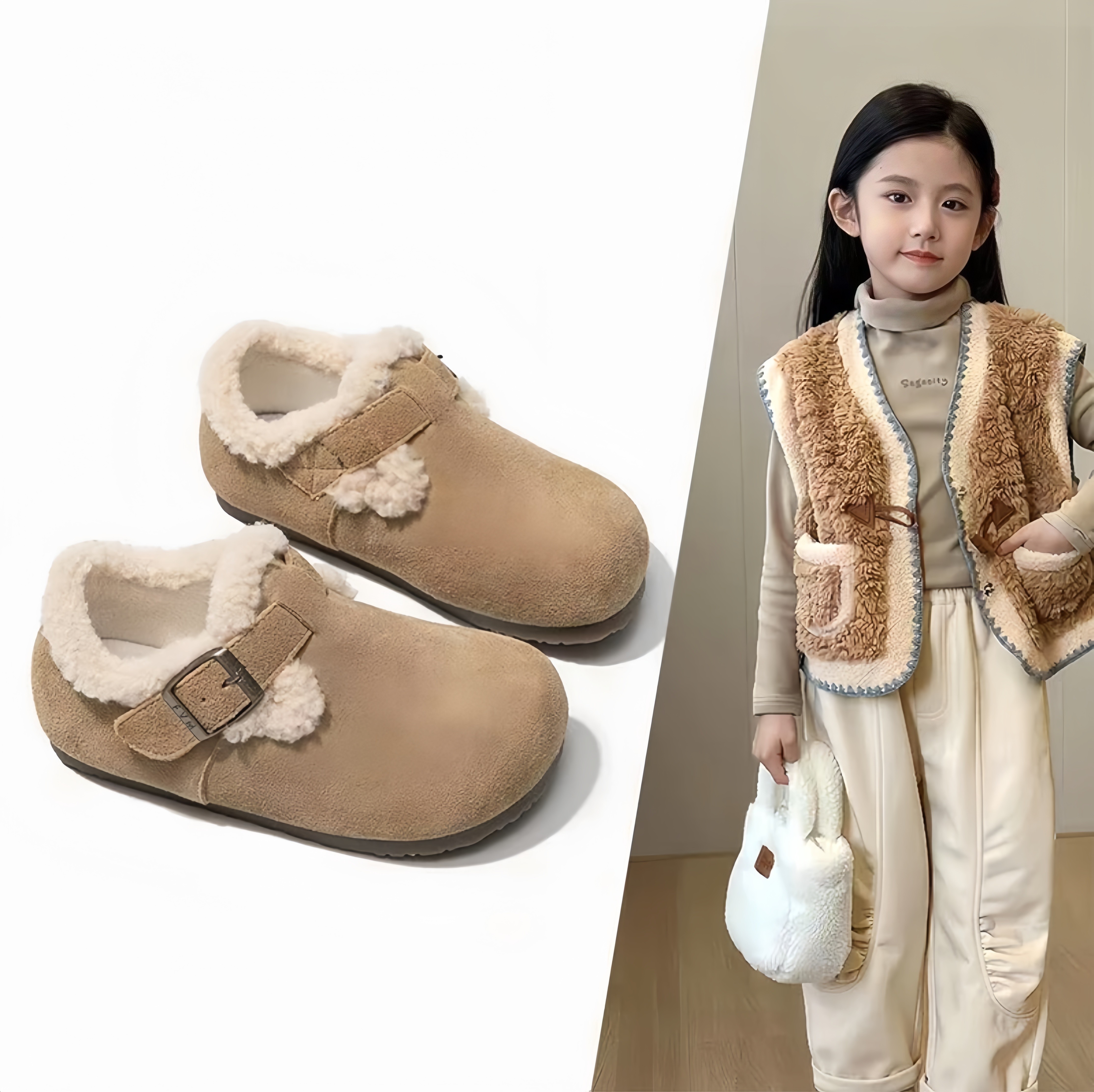 女童鞋子儿童公主小皮鞋2025秋冬季新款儿童勃肯洋气软底保暖鞋子,童鞋/婴儿鞋/亲子鞋,棉鞋,淘宝优惠券,粉丝福利购,淘宝优惠卷