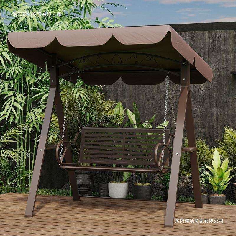 双人庭院花园室外家用秋千吊椅户外别墅铁艺花园阳台庭院摇椅吊篮